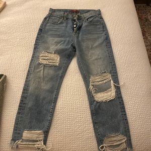 7 for all mankind jeans with rips